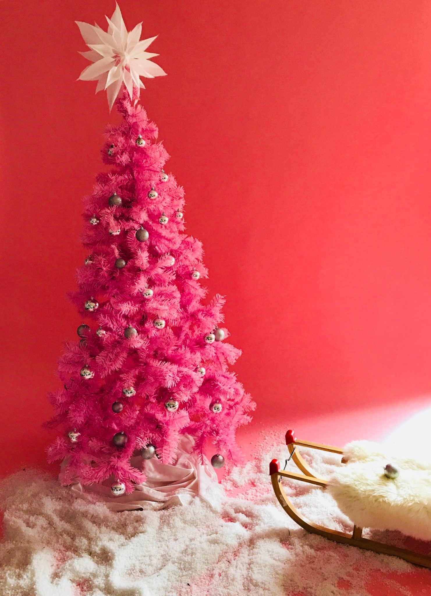 francfranc クリスマスツリー スターターセット ピンク 150センチ
